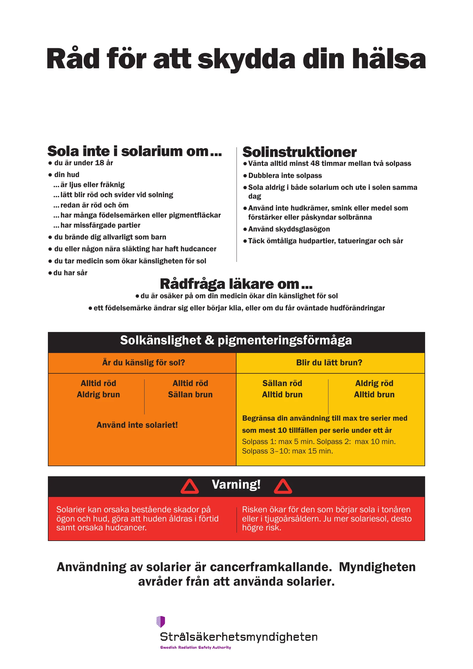 Råd för att skydda din hälsa, sida 1